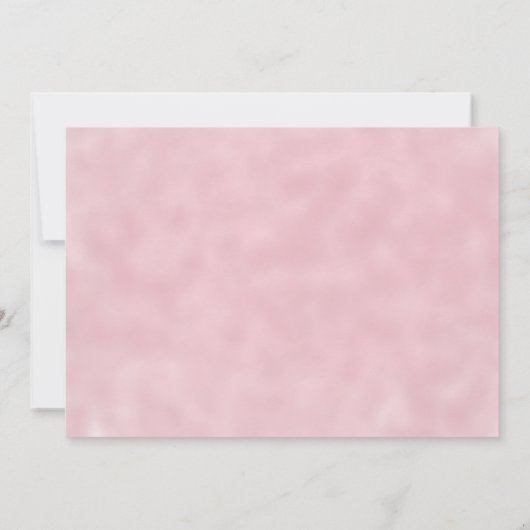 赤面ピンクハートゾウ赤ちゃんシャワー写真 招待状 (裏面)