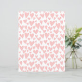 赤面ピンクハートパターンホワイトスクラップブック紙 (スタンド正面)