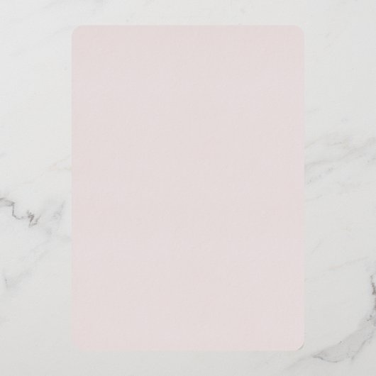 赤面ピンクハートブライダルシャワー 箔招待状 (裏面)