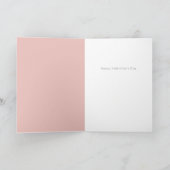 赤面ピンクハート愛するバレンタインデー カード (内部)