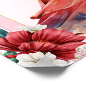 赤面ピンクハーフサーリ歓迎サイン思春期 ポスター (角)