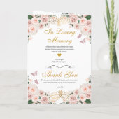 赤面ピンクバタフライティアラキンセアニェラプログラム 招待状 (裏面)