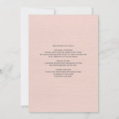 赤面ピンクバチェロレッテ週末招待状 招待状 (裏面)