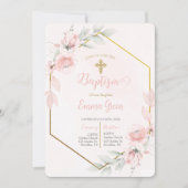 赤面ピンクバプティスガール 招待状 (正面)