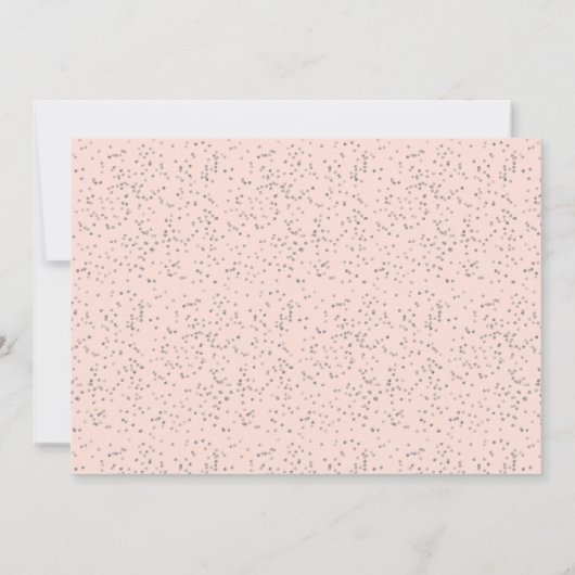 赤面ピンクバプティスマ写真シルバーありがとう サンキューカード (裏面)