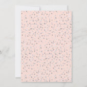 赤面ピンクバプテスマ《キリスト教》洗礼式や命名式シルバーハート セーブザデート (裏面)