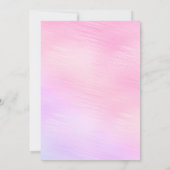 赤面ピンクバルーンバラ金ゴールドSweet sixteen 招待状 (裏面)