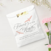 赤面ピンクバード永遠に私たちのハート鳥の種 フェイバーバッグ (封をした状態)