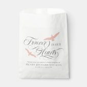 赤面ピンクバード永遠に私たちのハート鳥の種 フェイバーバッグ (正面)