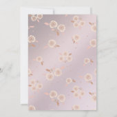 赤面ピンクパンパスベビーシャワー招待状招待状 招待状 (裏面)