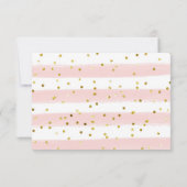 赤面ピンクパンプキンベビーシャワーサンキューカード サンキューカード (裏面)