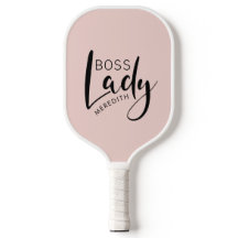 赤面ピンクパーソナライズされたボスレディーロゴ