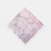 赤面ピンクパープルアジサイ園パーティー スタンダードランチョンナプキン (角)