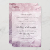 赤面ピンクパープルアジサイ夏のフローラ 招待状 (正面/裏面)