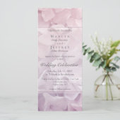 赤面ピンクパープルアジサイ夏庭園の結婚式 招待状 (スタンド正面)