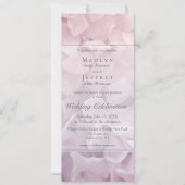 赤面ピンクパープルアジサイ夏庭園の結婚式 招待状 (正面)
