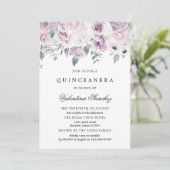 赤面ピンクパープルウォーター色フローラキンセアニェラ 招待状 (スタンド正面)