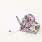 赤面ピンクパープルウォーター色フローラセージ緑 ノートブック (内部)