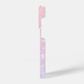赤面ピンクパープルグリッタースパークル電話ケース iPhoneケース (左側面)