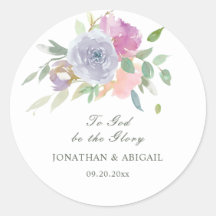 赤面ピンクパープルシンプルフローラクリスチャン結婚ズ