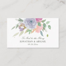 赤面ピンクパープルシンプルフローラクリスチャン結婚ズ