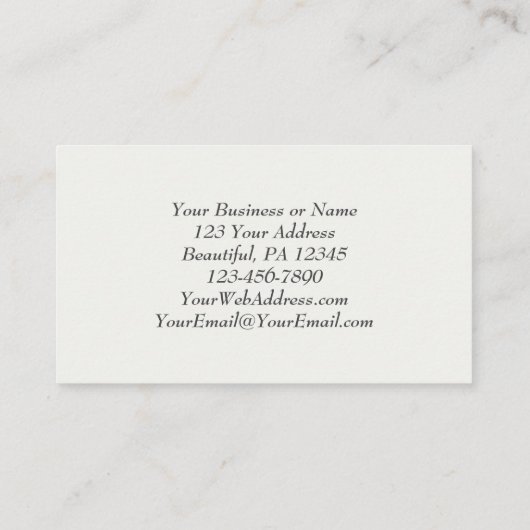 赤面ピンクパープルシンプルフローラクリスチャン結婚ズ 名刺 (裏面)