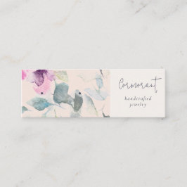 赤面ピンクパープルフローライヤリングスタッドフープホルダー スキニー名刺