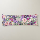 赤面ピンクパープルフローラセージ緑葉色 ボディピロー (裏面)