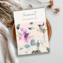 赤面ピンクパープルフローラ2イヤリングスタッドホルダー