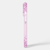 赤面ピンクパープルモノグラム名 Case-Mate iPhoneケース (裏面 / 左)