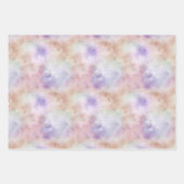 赤面ピンクパープル絞り染め ラッピングペーパーシート (正面3)