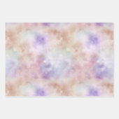 赤面ピンクパープル絞り染め ラッピングペーパーシート (正面)