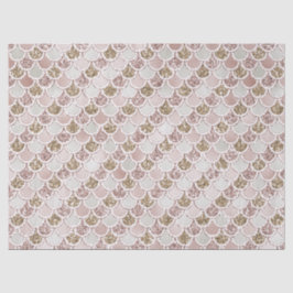 赤面ピンクパールシェル金ゴールドグリッターマーメイド   薄葉紙