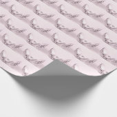 赤面ピンクパール入りシーシェル ラッピングペーパー (角)