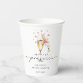 赤面ピンクパール&プロセッコブライダルシャワー 紙コップ (正面)