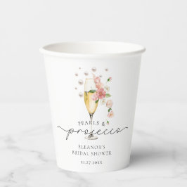 赤面ピンクパール&プロセッコブライダルシャワー 紙コップ
