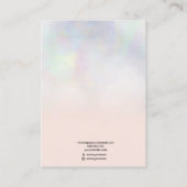 赤面ピンクパールnacreジュエリーイヤリングディスプレイ 名刺 (裏面)