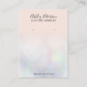 赤面ピンクパールnacreジュエリーイヤリングディスプレイ 名刺 (正面)