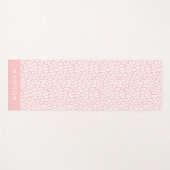 赤面ピンクヒョウパーソナライズされたプリント ヨガマット (正面(横))