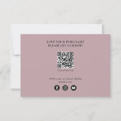 赤面ピンクビジネスありがとうロゴソーシャルメディア サンキューカード (裏面)