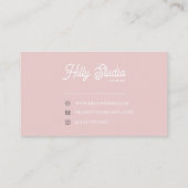 赤面ピンクビジネスカードテンプレート、編集可能プリンタ 名刺 (裏面)