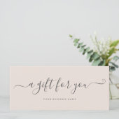 赤面ピンクビジネスギフト券シンプル (スタンド正面)