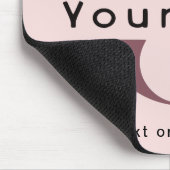 赤面ピンクビジネスロゴ会社ブランドプロモーション マウスパッド (コーナー)