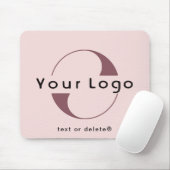 赤面ピンクビジネスロゴ会社ブランドプロモーション マウスパッド (マウス)