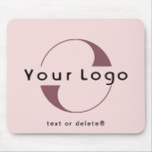 赤面ピンクビジネスロゴ会社ブランドプロモーション マウスパッド (正面)