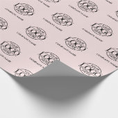 赤面ピンクビジネスロゴ会社名プロモーション ラッピングペーパー (角)