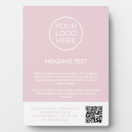 赤面ピンクビジネスロゴ フォトプラーク