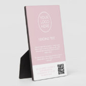 赤面ピンクビジネスロゴ フォトプラーク (側面)