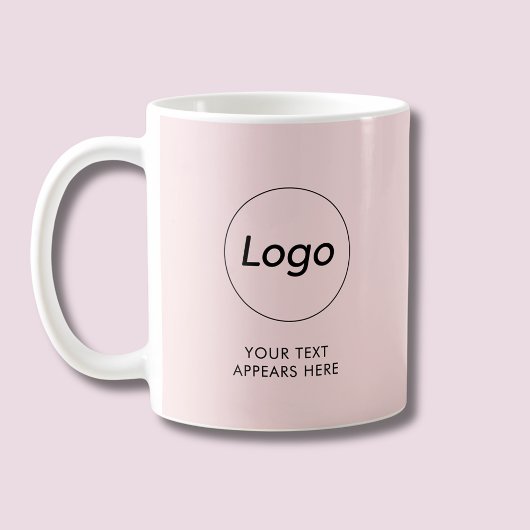 赤面ピンクビジネス企業の会社ロゴマグ コーヒーマグカップ
