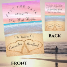 赤面ピンクビーチ結婚式2ハートサンド結婚ズ